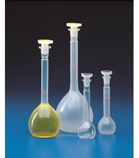 FLASKS VOLUMETRIC + CAP PP, 500ml, NS/DIN:19/26, 265mm H, 100mm D