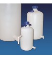 BOTTLE (ASPIRATOR) STORAGE & TAP HDPE, 10LT, 1 HANDLE, 210mm D, 425mm H, Neck 52.5mm int D